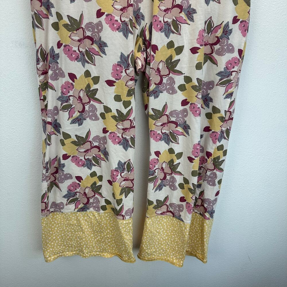 Pact Women's Natural Organic Cotton Staycation Sleep Pant Pink Floral XL - Picture 6 of 14